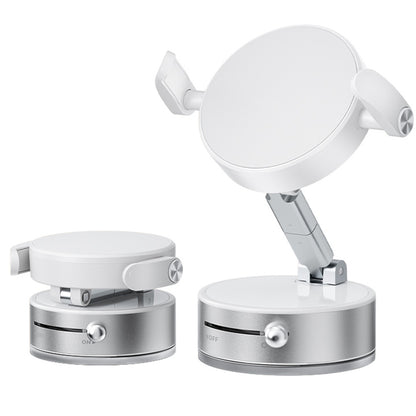 Suction cup type vacuum phone holder with magnetic suction chuck