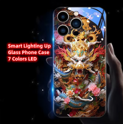Applicable to China-Chic Zhaocai Dragon applicable to Apple glass phone case